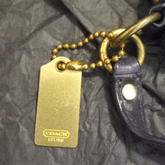 Coach Eggplant Purple Genuine Pebble Leather Crossbody w/LongGenuineLeatherStrap - Picture 10 of 12